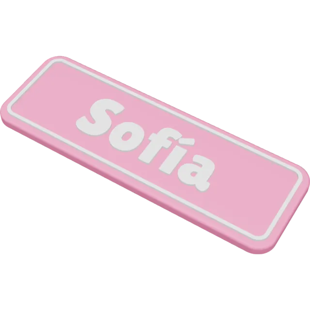 Placa con nombre impresa en 3D